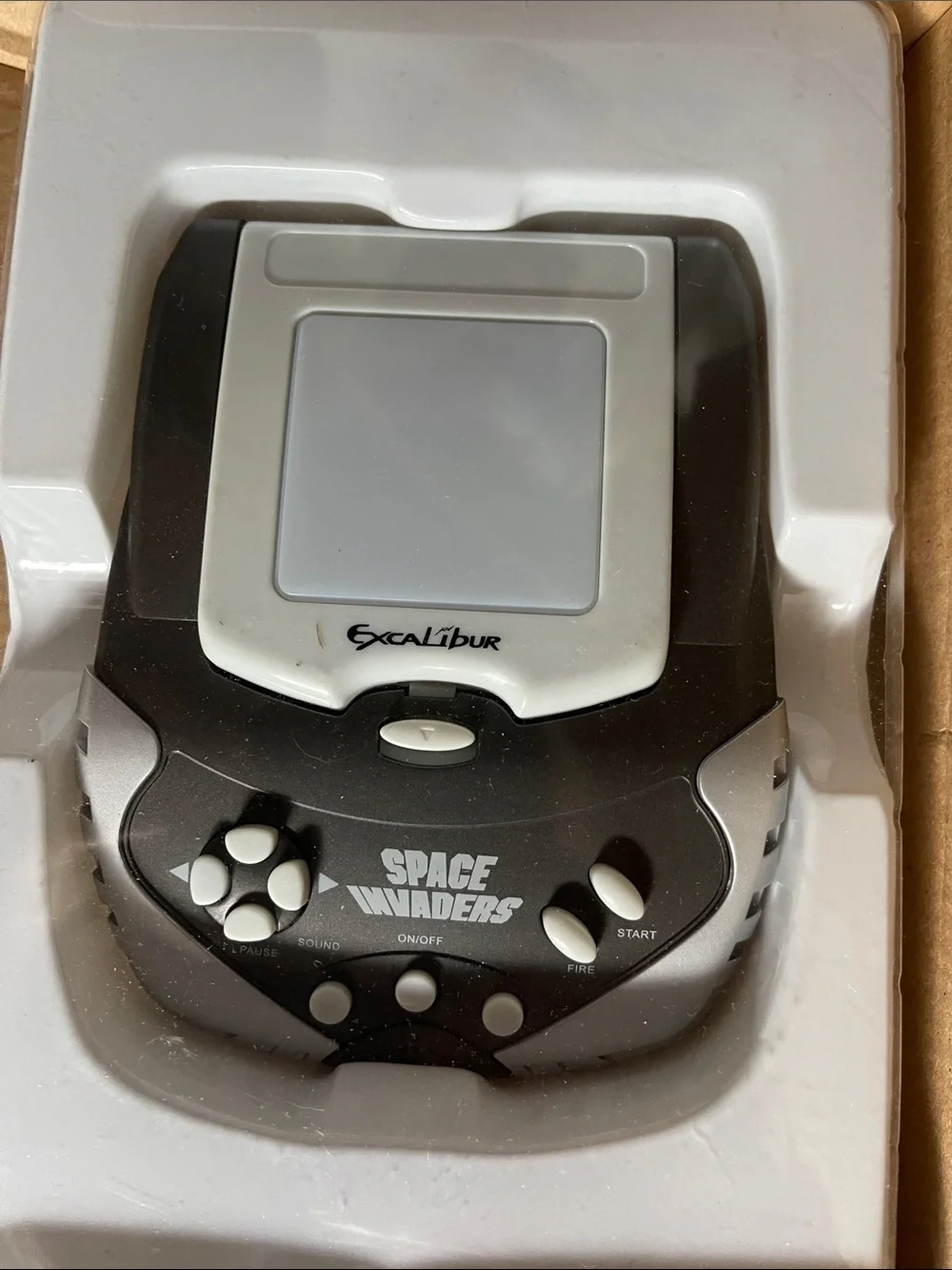 Classic Space Invaders Handheld Game Console - Black/Grey